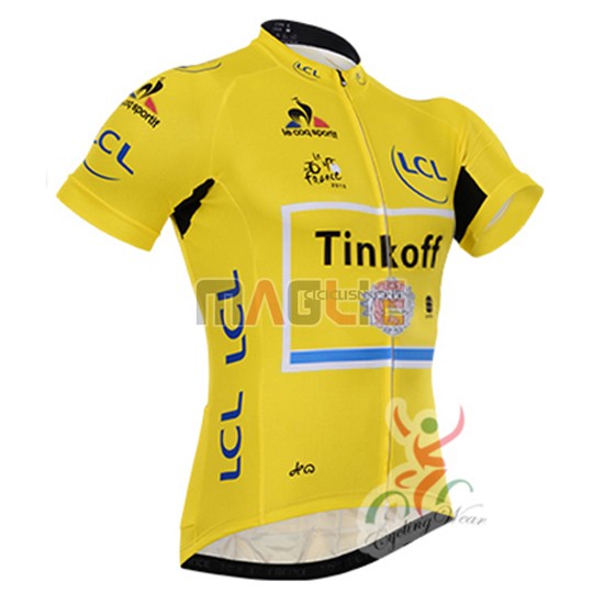 Maglia Tinkoff manica corta 2016 giallo e nero